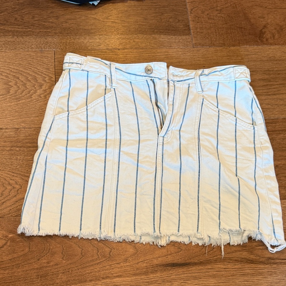 American Eagle Stripes Denim Skirt